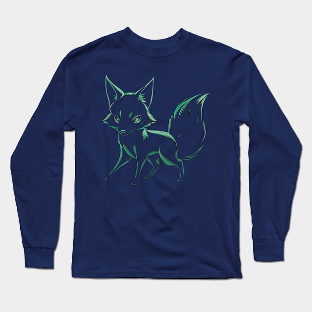 Chibi Fox Long Sleeve T-Shirt by INLE Designs